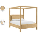  Meridian Salina Camel Velvet Upholstered King Bed IMAGE 11