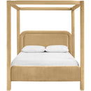  Meridian Salina Camel Velvet Upholstered King Bed IMAGE 3