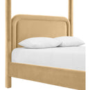  Meridian Salina Camel Velvet Upholstered Queen Bed IMAGE 7