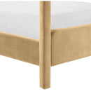  Meridian Salina Camel Velvet Upholstered Queen Bed IMAGE 8