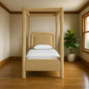  Color_Camel  Size_Twin  --  Salina Camel Velvet Upholstered Twin Bed IMAGE 2