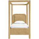  Color_Camel  Size_Twin  --  Salina Camel Velvet Upholstered Twin Bed IMAGE 3