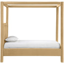  Meridian Salina Camel Velvet Upholstered Twin Bed IMAGE 4
