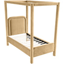  Color_Camel  Size_Twin  --  Salina Camel Velvet Upholstered Twin Bed IMAGE 6