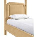  Meridian Salina Camel Velvet Upholstered Twin Bed IMAGE 7