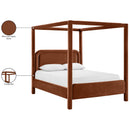  Meridian Salina Cognac Velvet Upholstered Queen Bed IMAGE 11