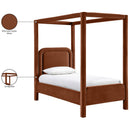  Meridian Salina Cognac Velvet Upholstered Twin Bed IMAGE 11