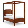  Color_Cognac Size_Twin -- Salina Cognac Velvet Upholstered Twin Bed IMAGE 1