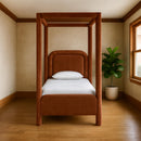  Color_Cognac  Size_Twin  --  Salina Cognac Velvet Upholstered Twin Bed IMAGE 2