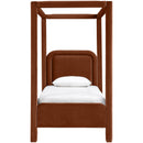  Color_Cognac  Size_Twin  --  Salina Cognac Velvet Upholstered Twin Bed IMAGE 3