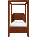  Meridian Salina Cognac Velvet Upholstered Twin Bed IMAGE 3