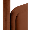  Meridian Salina Cognac Velvet Upholstered Twin Bed IMAGE 9
