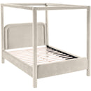  Meridian Salina Cream Velvet Upholstered Full Bed IMAGE 6