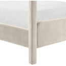  Meridian Salina Cream Velvet Upholstered Full Bed IMAGE 8