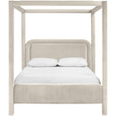  Meridian Salina Cream Velvet Upholstered King Bed IMAGE 3
