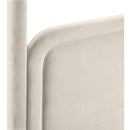  Meridian Salina Cream Velvet Upholstered King Bed IMAGE 9