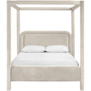  Color_Cream  Size_Queen  --  Salina Cream Velvet Upholstered Queen Bed IMAGE 3