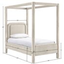  Meridian Salina Cream Velvet Upholstered Twin Bed IMAGE 10
