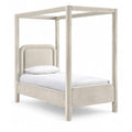  Color_Cream Size_Twin -- Salina Cream Velvet Upholstered Twin Bed IMAGE 1