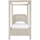  Color_Cream  Size_Twin  --  Salina Cream Velvet Upholstered Twin Bed IMAGE 3