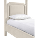  Meridian Salina Cream Velvet Upholstered Twin Bed IMAGE 7