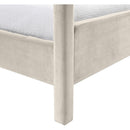  Meridian Salina Cream Velvet Upholstered Twin Bed IMAGE 8