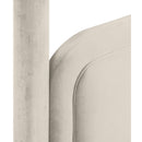  Meridian Salina Cream Velvet Upholstered Twin Bed IMAGE 9