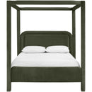  Color_Green  Size_Full  --  Salina Green Velvet Upholstered Full Bed IMAGE 3