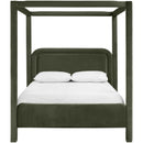  Meridian Salina Green Velvet Upholstered Full Bed IMAGE 3