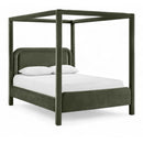  Meridian Salina Green Velvet Upholstered King Bed IMAGE 1