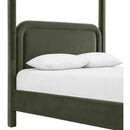  Meridian Salina Green Velvet Upholstered King Bed IMAGE 7