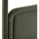  Meridian Salina Green Velvet Upholstered Queen Bed IMAGE 9