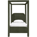  Meridian Salina Green Velvet Upholstered Twin Bed IMAGE 3