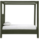  Meridian Salina Green Velvet Upholstered Twin Bed IMAGE 4