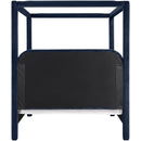  Meridian Salina Navy Velvet Upholstered Full Bed IMAGE 5