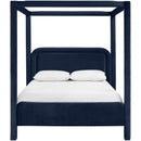  Color_Navy  Size_King  --  Salina Navy Velvet Upholstered King Bed IMAGE 3