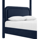  Meridian Salina Navy Velvet Upholstered King Bed IMAGE 7