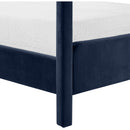  Meridian Salina Navy Velvet Upholstered King Bed IMAGE 8