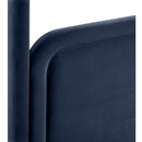  Meridian Salina Navy Velvet Upholstered King Bed IMAGE 9