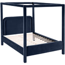  Color_Navy  Size_Queen  --  Salina Navy Velvet Upholstered Queen Bed IMAGE 6