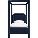  Color_Navy  Size_Twin  --  Salina Navy Velvet Upholstered Twin Bed IMAGE 3