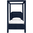  Meridian Salina Navy Velvet Upholstered Twin Bed IMAGE 3