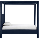  Color_Navy  Size_Twin  --  Salina Navy Velvet Upholstered Twin Bed IMAGE 4