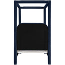  Meridian Salina Navy Velvet Upholstered Twin Bed IMAGE 5
