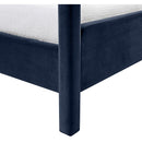  Meridian Salina Navy Velvet Upholstered Twin Bed IMAGE 8