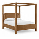  Color_Saddle  Size_Full  --  Salina Saddle Velvet Upholstered Full Bed IMAGE 1
