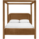  Color_Saddle  Size_Queen  --  Salina Saddle Velvet Upholstered Queen Bed IMAGE 3