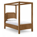  Color_Saddle Size_Twin -- Salina Saddle Velvet Upholstered Twin Bed IMAGE 1