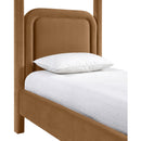  Meridian Salina Saddle Velvet Upholstered Twin Bed IMAGE 7
