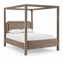  Color_Taupe  Size_King  --  Salina Taupe Velvet Upholstered King Bed IMAGE 1